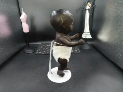 black compo doll diaper side view